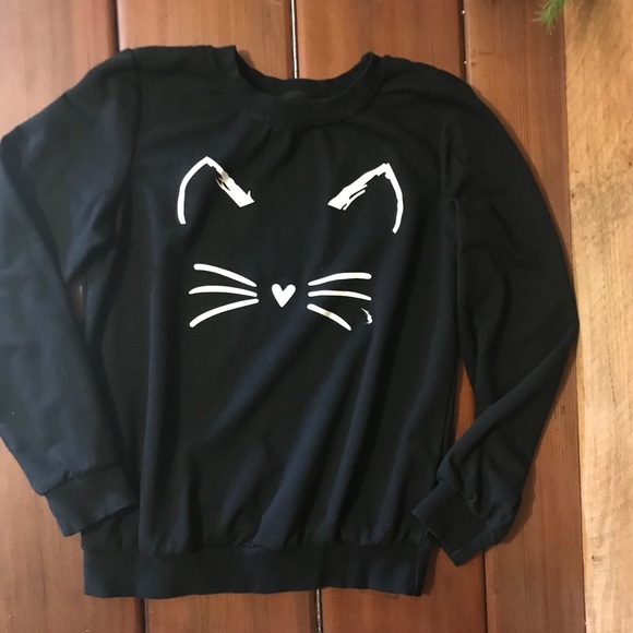 Cat black sweatshirt - Picture 1 of 3